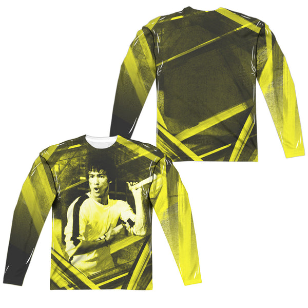 Bruce Lee - Stripes L - S Adult Poly Crew