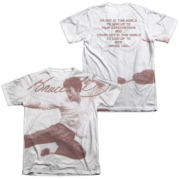 Bruce Lee - Expectations (Front - Back Print) Adult Regular Fit Short Sleeve 65 - 35 Poly - Cotton