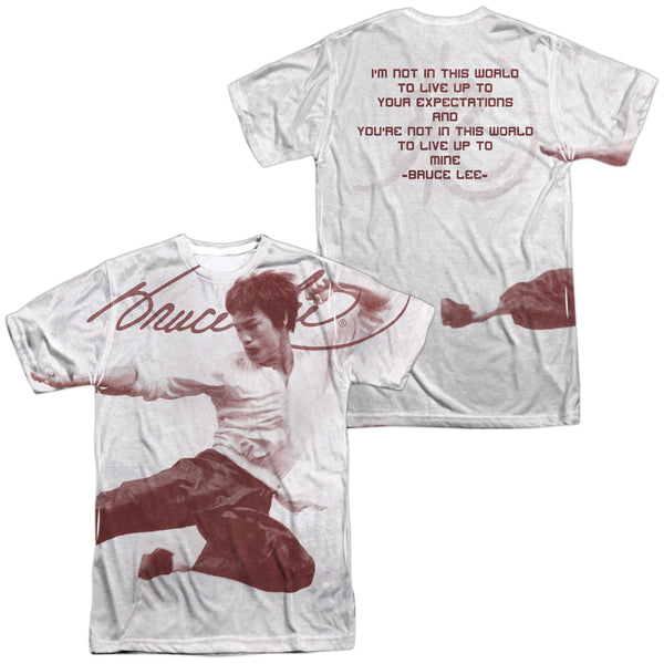 Bruce Lee - Expectations (Front - Back Print) Adult Regular Fit Short Sleeve 100% Poly