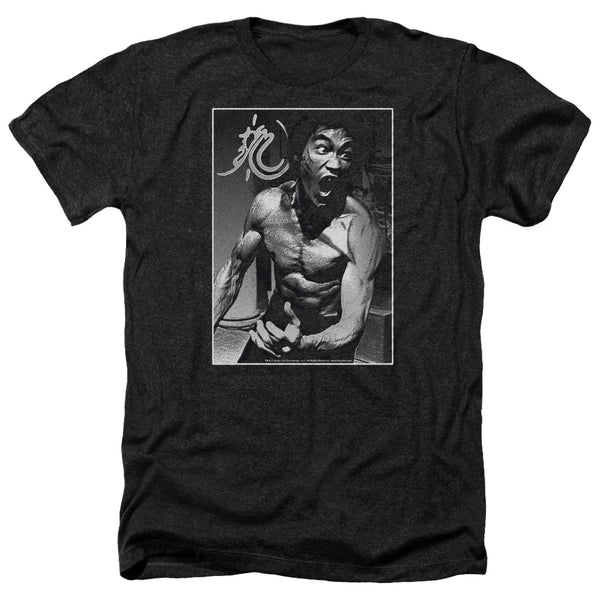 Bruce Lee - Focused Rage Adult Regular Fit Heather Short Sleeve