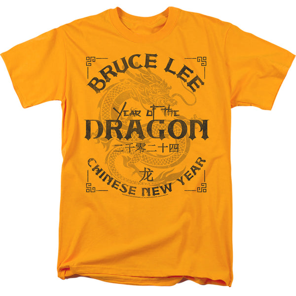 Bruce Lee - Text Year Of The Dragon Adult Regular Fit Short Sleeve