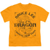 Bruce Lee - Text Year Of The Dragon Youth Short Sleeve