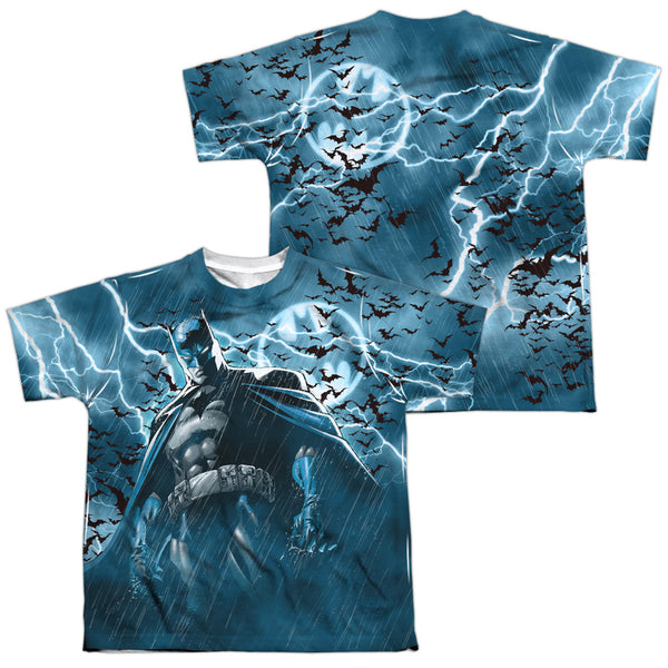 Batman - Stormy Knight (Front - Back Print) Youth Short Sleeve 100% Poly