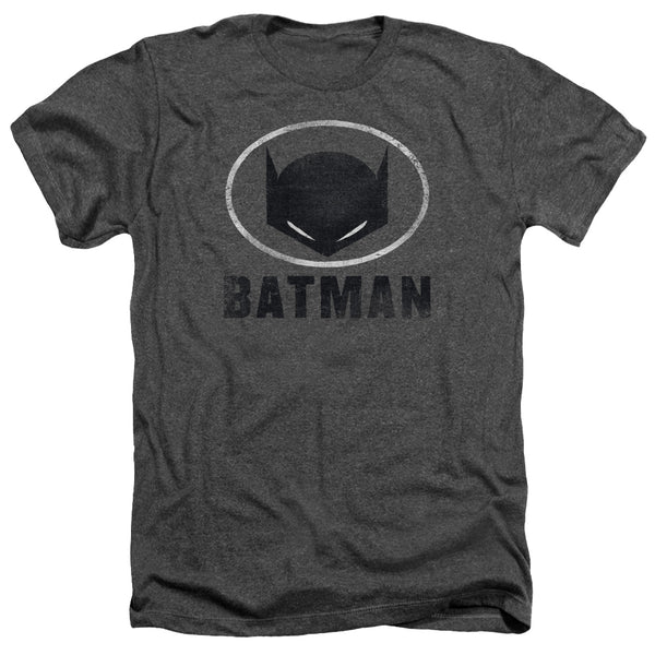 Batman - Mask In Oval Adult Regular Fit Heather Short Sleeve