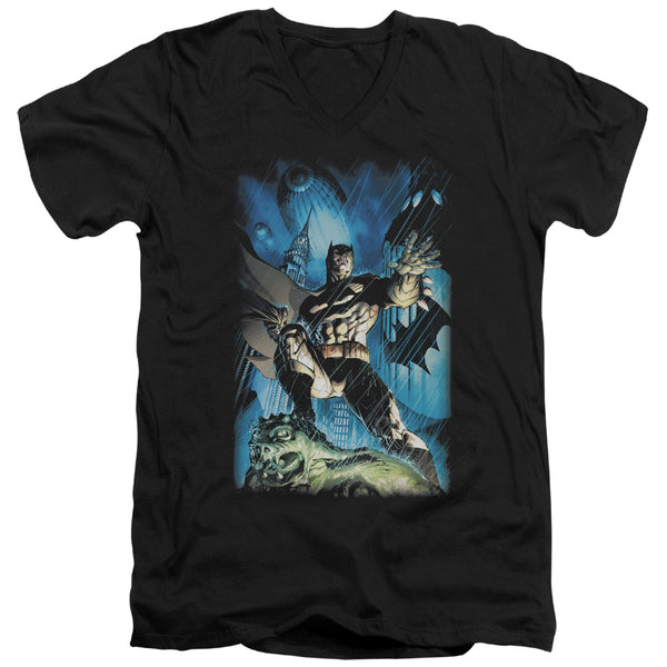 Batman - Stormy Dark Knight Adult Slim Fit V Neck Cotton
