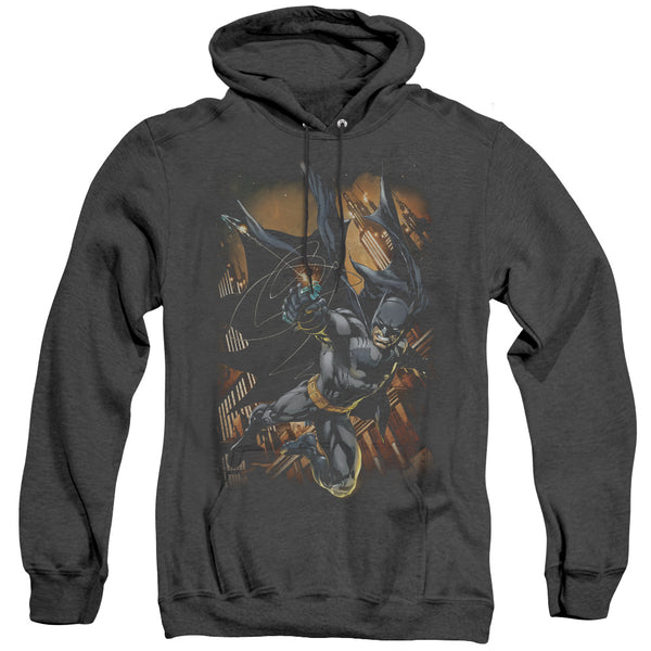 Batman - Grapple Fire Adult Heather Hoodie