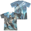 Batman - Rainy Rooftop (Front - Back Print) Adult Regular Fit Short Sleeve 65 - 35 Poly - Cotton