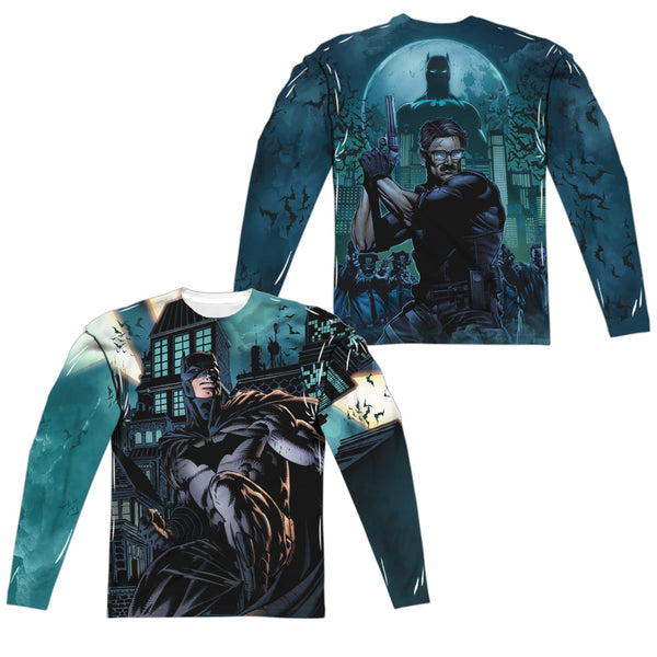 Batman - Coming For You (Front - Back Print) L - S Adult Poly Crew
