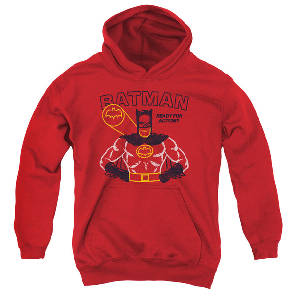 Batman - Ready For Action Youth Hooded Sweatshirt