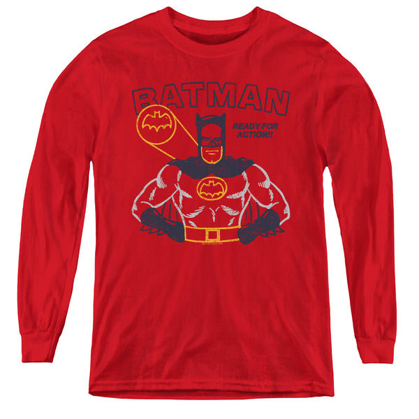 Batman - Ready For Action L - S Youth