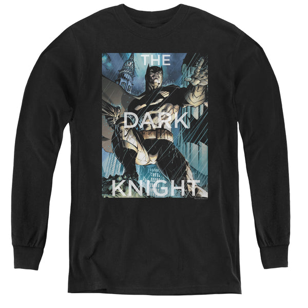 Batman - Fighting The Storm L - S Youth