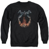 Batman - Smoke & Fire Adult Crewneck Sweatshirt