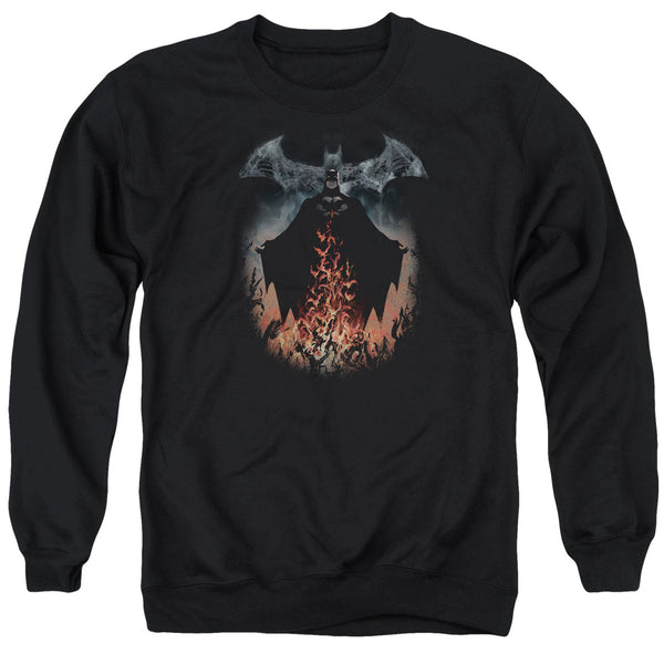 Batman - Smoke & Fire Adult Crewneck Sweatshirt