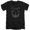 Batman - Smoke & Fire Adult Slim Fit V Neck Cotton