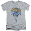 Batman - Vintage Run Adult Slim Fit V Neck Cotton