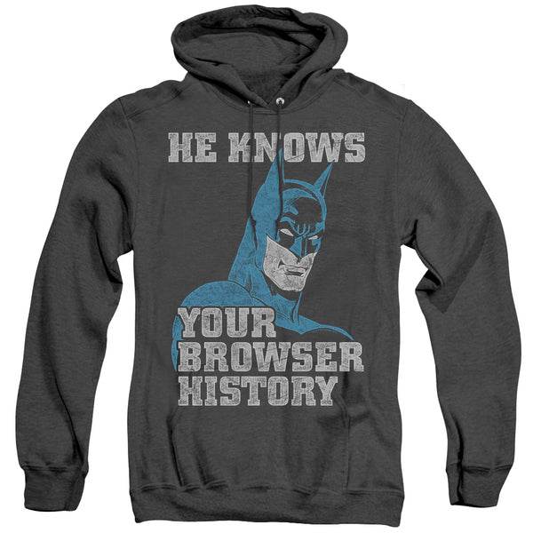 Batman - Batman Knows Adult Heather Hoodie