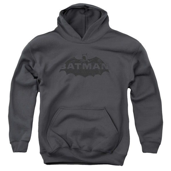 Batman - Newsprint Logo Youth Hooded Sweatshirt