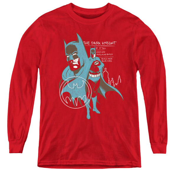 Batman - Lean And Muscular L - S Youth