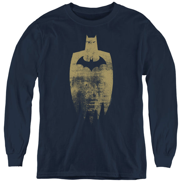Batman - Gold Silhouette L - S Youth