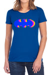 Batman - Tri Colored Symbol Women's Short Sleeve