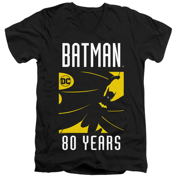 Batman - Silhouette Adult Slim Fit V Neck Cotton
