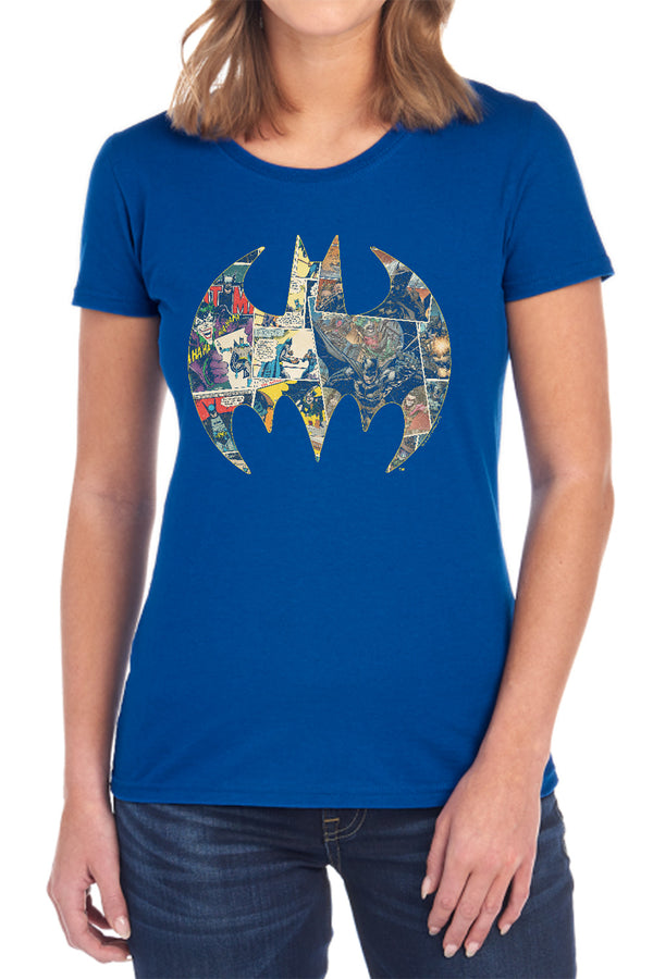 Batman - Collage Shield Women's Short Sleeve