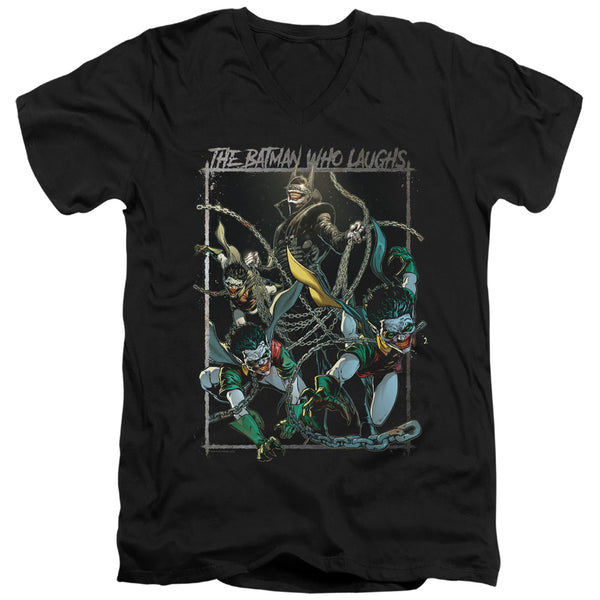 Batman - Batman Who Laughs Adult Slim Fit V Neck Cotton