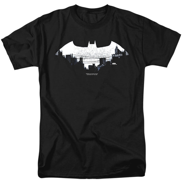 Batman - Bat Logo Cityscape Adult Regular Fit Short Sleeve