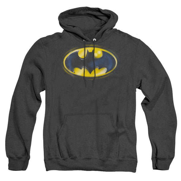 Batman - Batman Airbrush Logo Adult Heather Hoodie