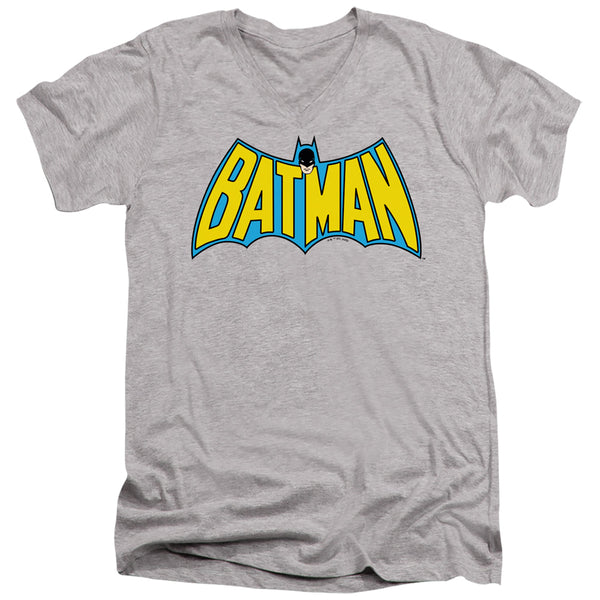 Batman - Wintage Batman Logo Adult Slim Fit V Neck Cotton