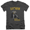 Batman Classic Tv - Caped Crusader Adult Slim Fit V Neck Cotton