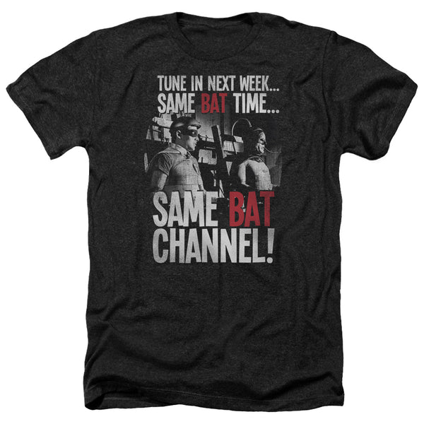 Batman Classic Tv - Bat Channel Adult Regular Fit Heather Short Sleeve