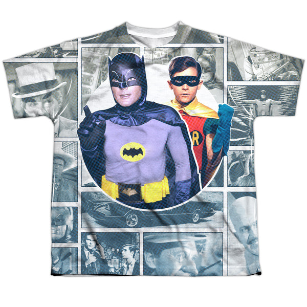 Batman Classic Tv - 60S Panels Youth Short Sleeve 100% Poly
