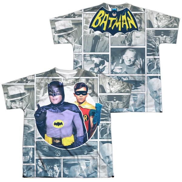 Batman Classic Tv - 60S Panels (Front - Back Print) Youth Short Sleeve 100% Poly