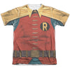 Batman Classic Tv - Robin Costume Adult Regular Fit Short Sleeve 65 - 35 Poly - Cotton