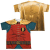 Batman Classic Tv - Robin Costume (Front - Back Print) Youth Short Sleeve 100% Poly