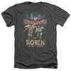 Batman Classic Tv - Classic Duo Adult Regular Fit Heather Short Sleeve