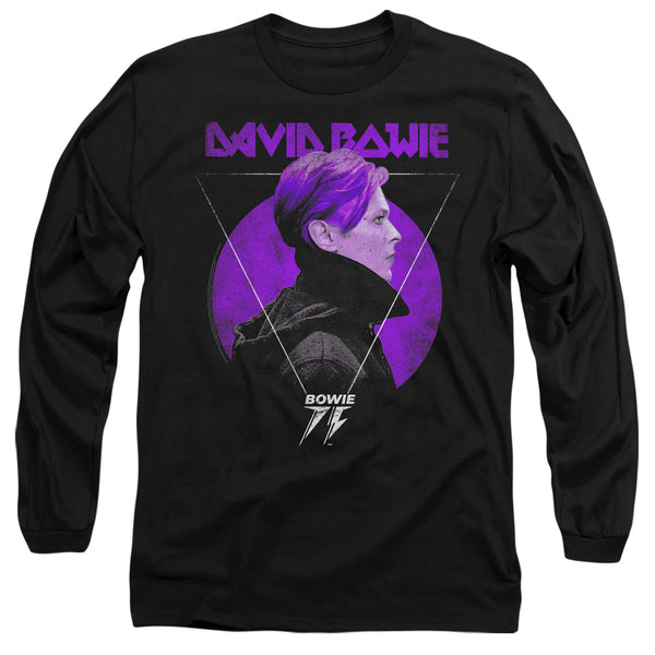 David Bowie - Side Profile 75 Logo Adult Long Sleeve