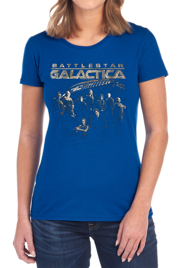 Battlestar Galactica - Battle Cast Women's Short Sleeve