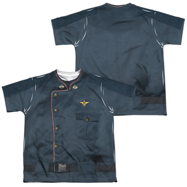Battlestar Galactica - Duty Blue (Front - Back Print) Youth Short Sleeve 100% Poly