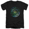 Battlestar Galactica (New) - Galaxy Emblem Adult Slim Fit V Neck Cotton