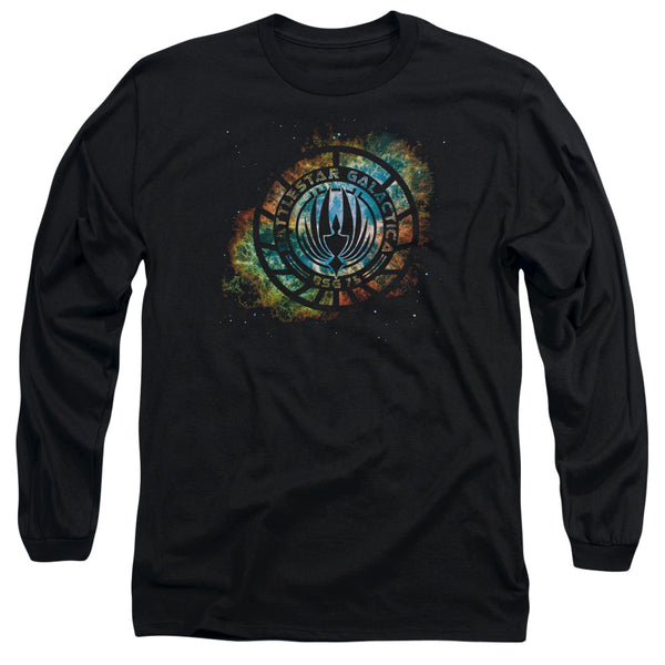 Battlestar Galactica (New) - Emblem Knock Out Adult Long Sleeve