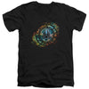Battlestar Galactica (New) - Emblem Knock Out Adult Slim Fit V Neck Cotton