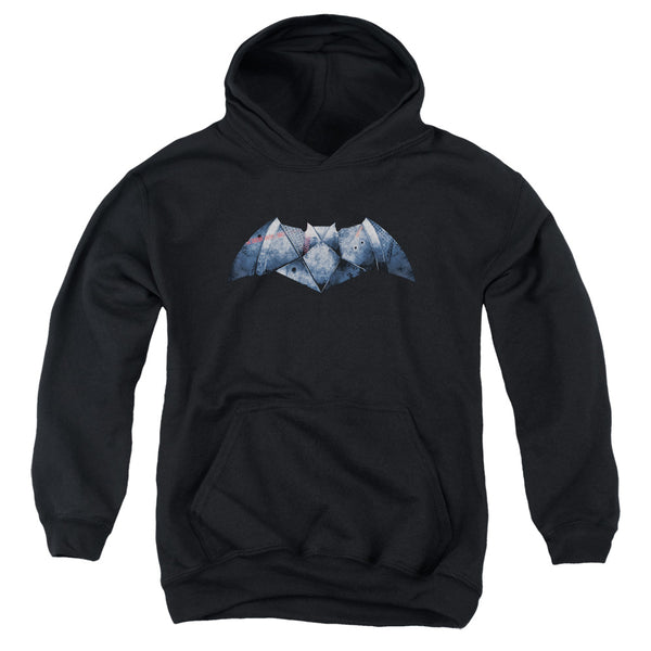 Batman V Superman - Plated Bat Logo Youth Hooded Sweatshirt