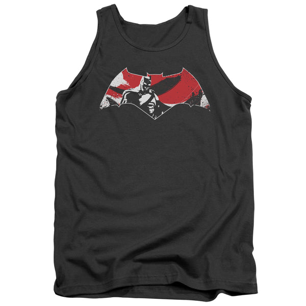 Batman V Superman - Armor Splatter Logo Adult Tank Top