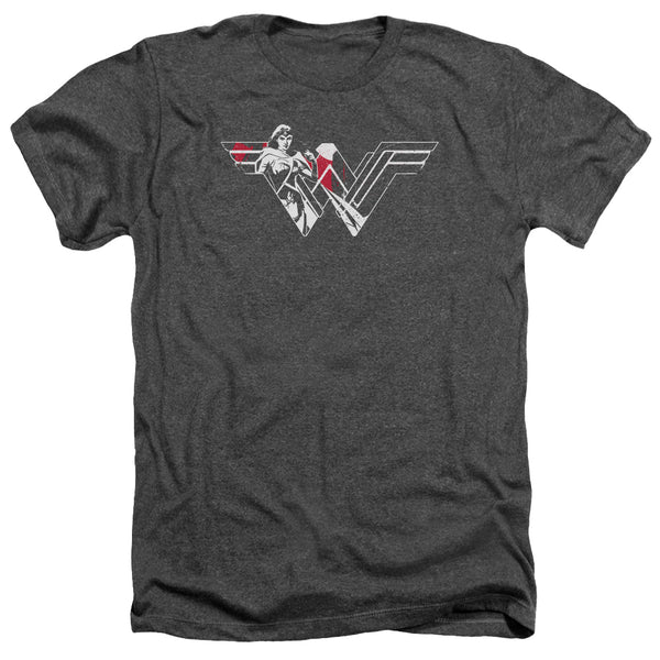 Batman V Superman - Wonder Splatter Logo Adult Regular Fit Heather Short Sleeve