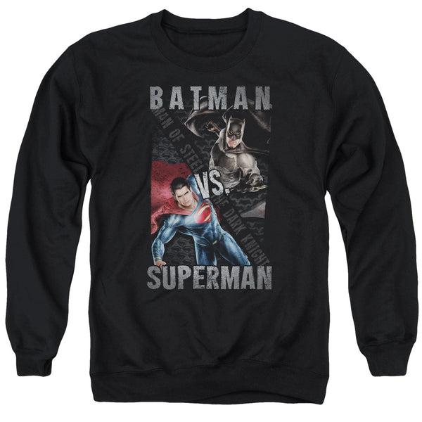 Batman Vs Superman - Hero Split Adult Crewneck Sweatshirt