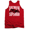 Batman Vs Superman - Silhouette Fight Adult Tank Top
