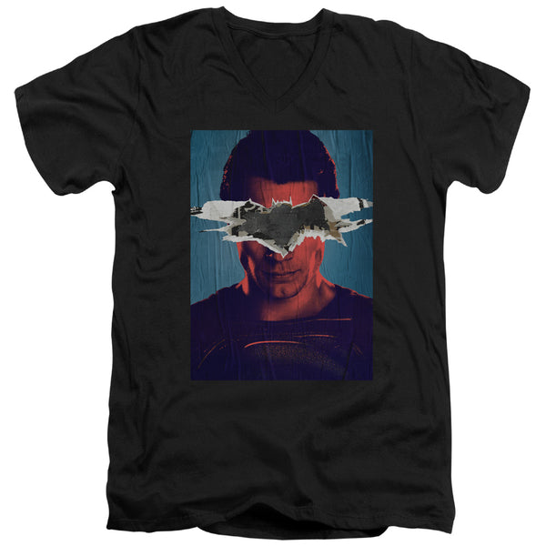 Batman Vs Superman - Superman Poster Adult Slim Fit V Neck Cotton