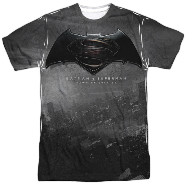 Batman Vs Superman - Logo City Adult Regular Fit Short Sleeve 100% Poly